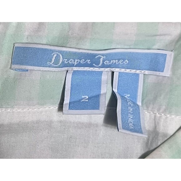 Draper James Size 2 Embroidered Eyelet Hem Gingham Dress Preppy Classic Sundress - Picture 4 of 4